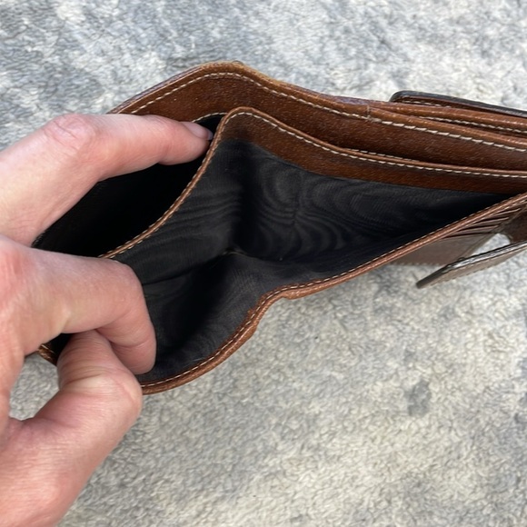 Vintage Gucci Monogram Bamboo French Wallet Brown GG Compact - Picture 17 of 17